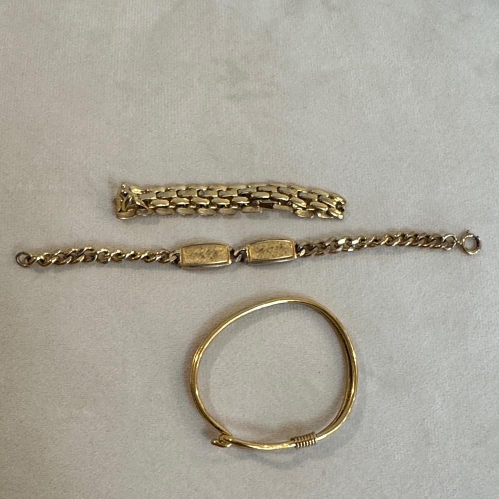 Gold Tone Bracelet Set